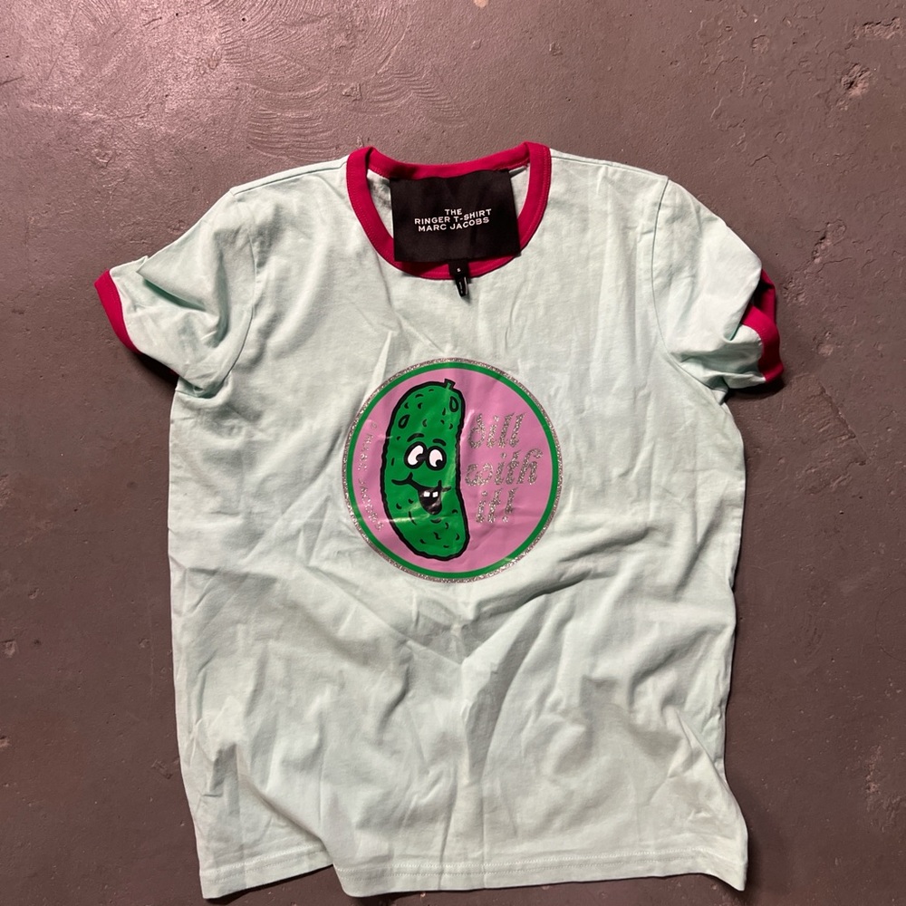 NWOT Marc Jacobs Ringer t-shirt Dill with it